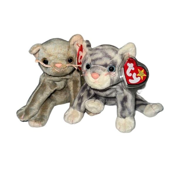 Vintage Ty Beanie Babies plush bundle - NWT - Cat plush bundle - Picture 1 of 3